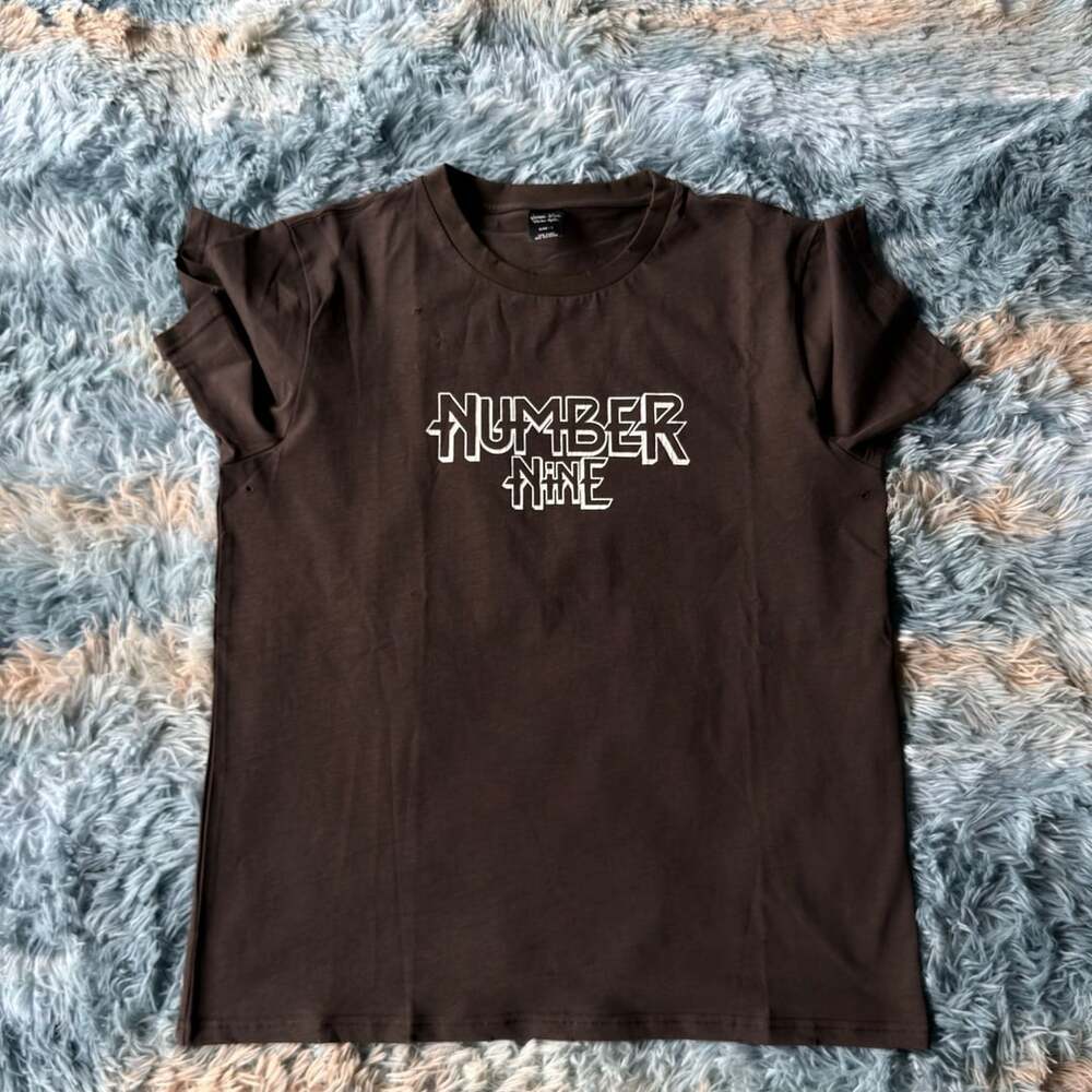 Number (N)ine SS05 Nightcrawler Logo Distressed Tee Brown